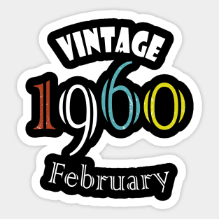 1960 February  Vintage Sticker